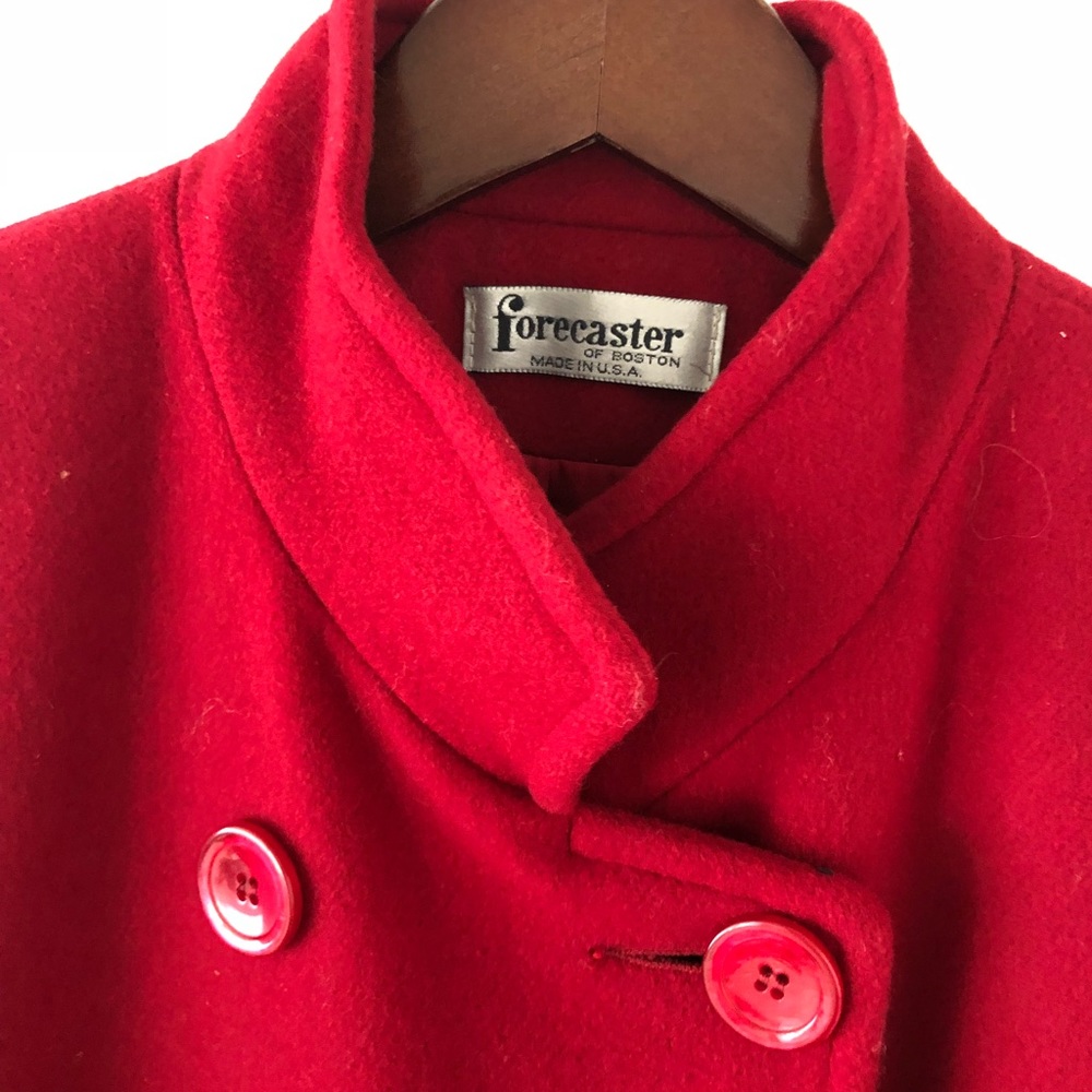 Red Christmas Women’s 100% Wool Coat